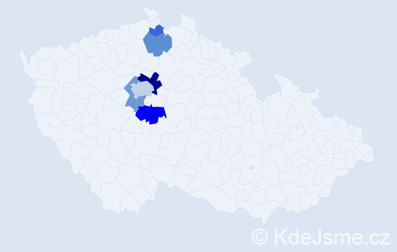 Příjmení: 'Dalibaba', počet výskytů 17 v celé ČR