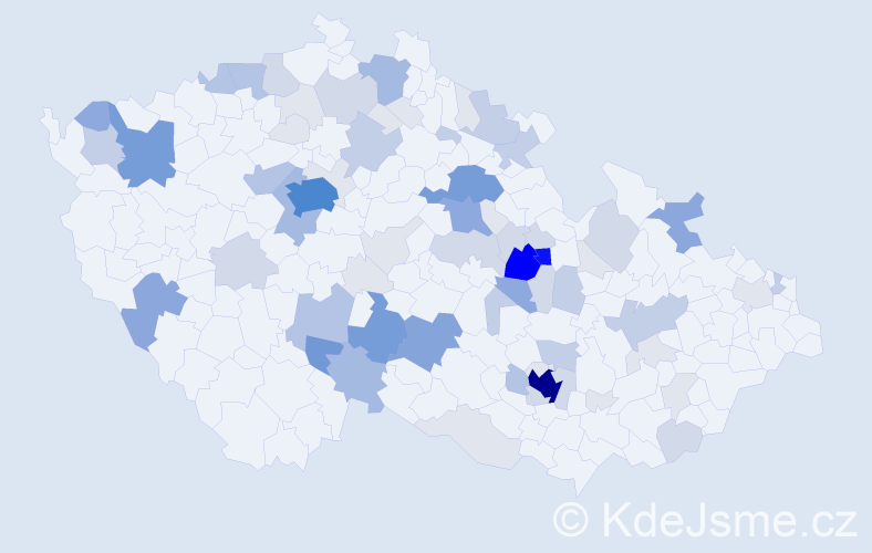 Příjmení: 'Pakosta', počet výskytů 282 v celé ČR