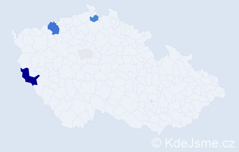 Příjmení: 'Dyrová', počet výskytů 8 v celé ČR