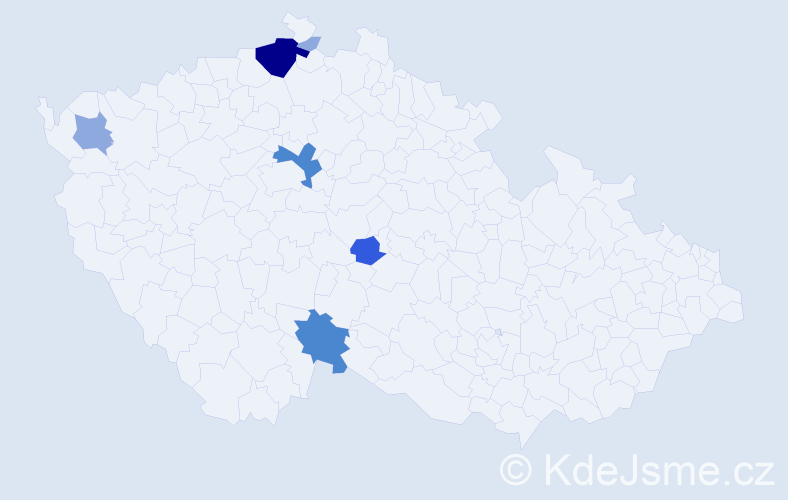 Příjmení: 'Fiegerová', počet výskytů 14 v celé ČR