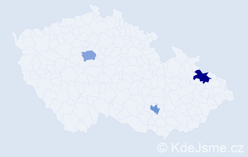 Příjmení: 'Vučkovićová', počet výskytů 4 v celé ČR