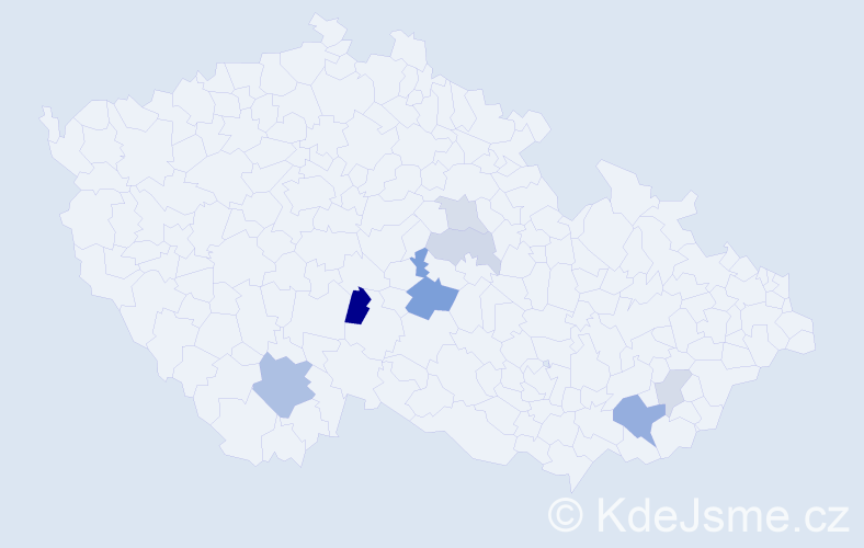 Příjmení: 'Kerbrová', počet výskytů 14 v celé ČR