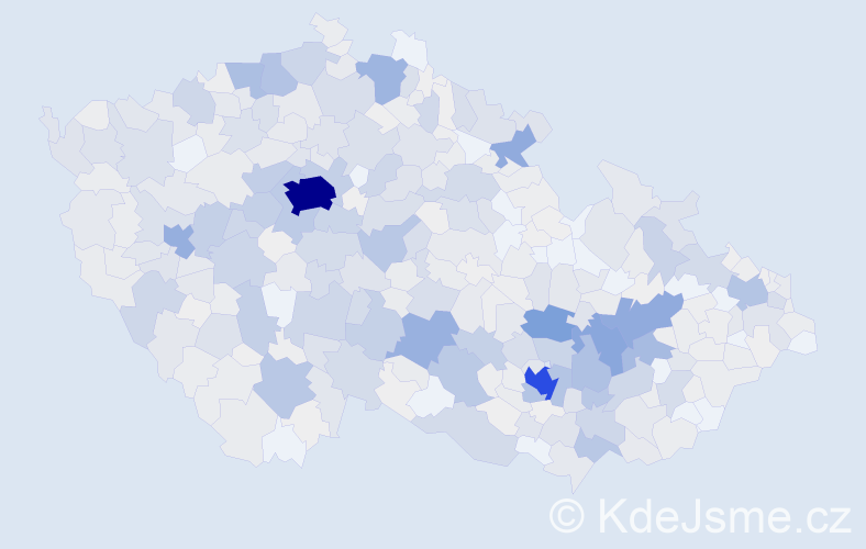 Příjmení: 'Vlach', počet výskytů 2631 v celé ČR