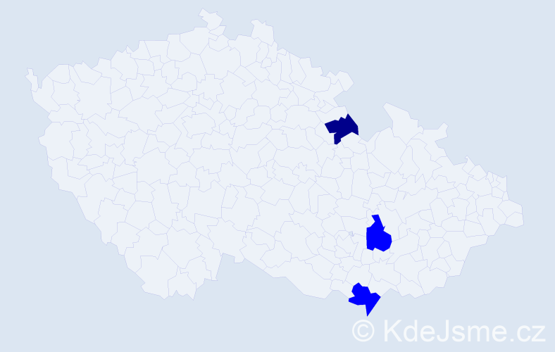 Příjmení: 'Porter', počet výskytů 4 v celé ČR