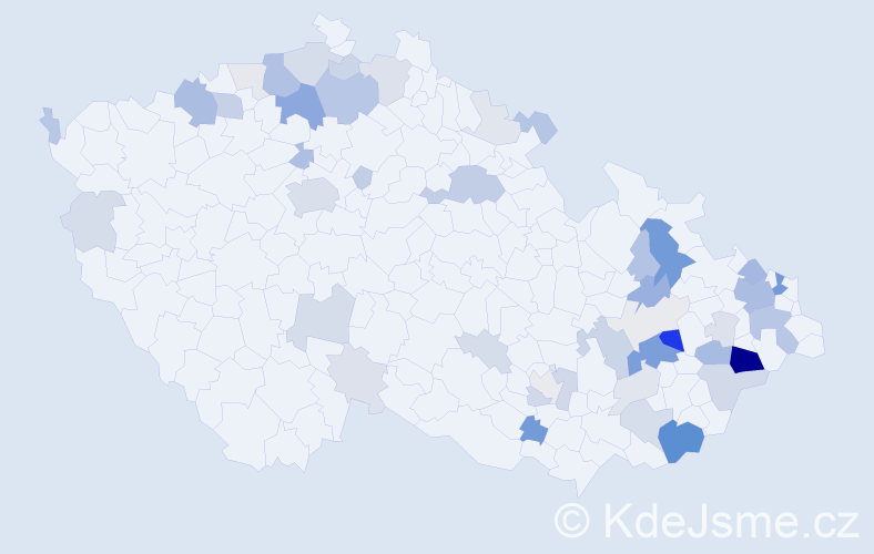 Příjmení: 'Matušík', počet výskytů 161 v celé ČR