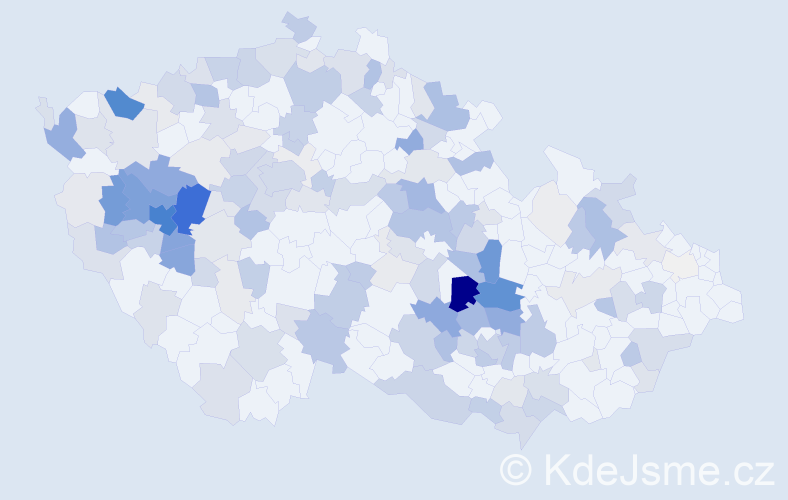 Příjmení: 'Loukota', počet výskytů 615 v celé ČR