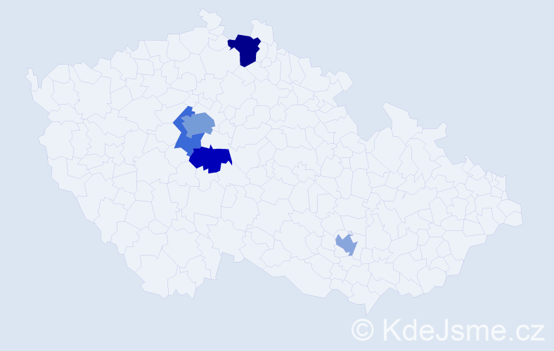 Příjmení: 'Abdalla', počet výskytů 9 v celé ČR