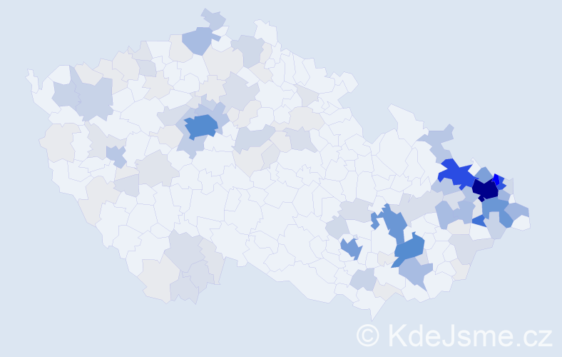 Příjmení: 'Adamčík', počet výskytů 582 v celé ČR