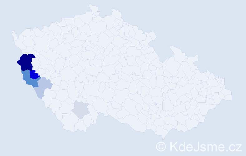 Příjmení: 'Papajlová', počet výskytů 13 v celé ČR