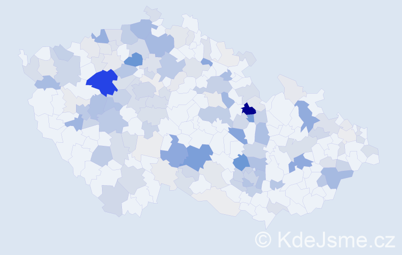 Příjmení: 'Kapounová', počet výskytů 544 v celé ČR