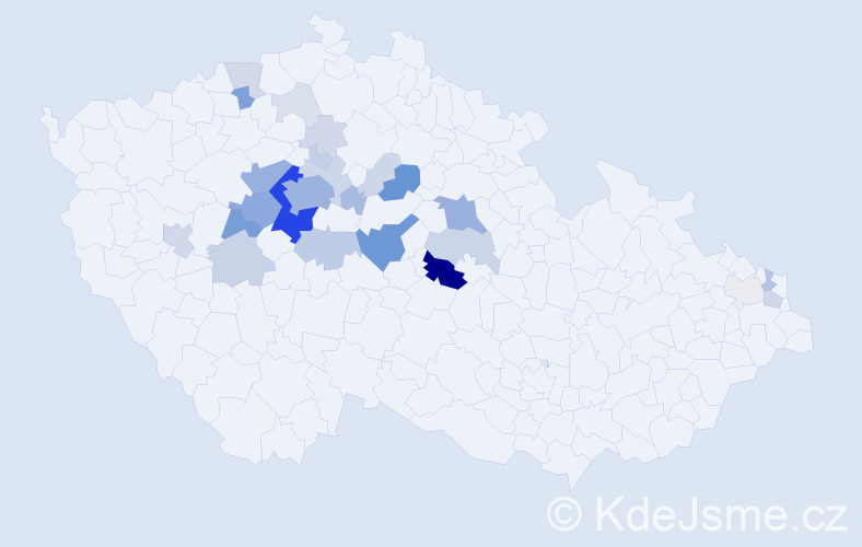 Příjmení: 'Koryntová', počet výskytů 124 v celé ČR
