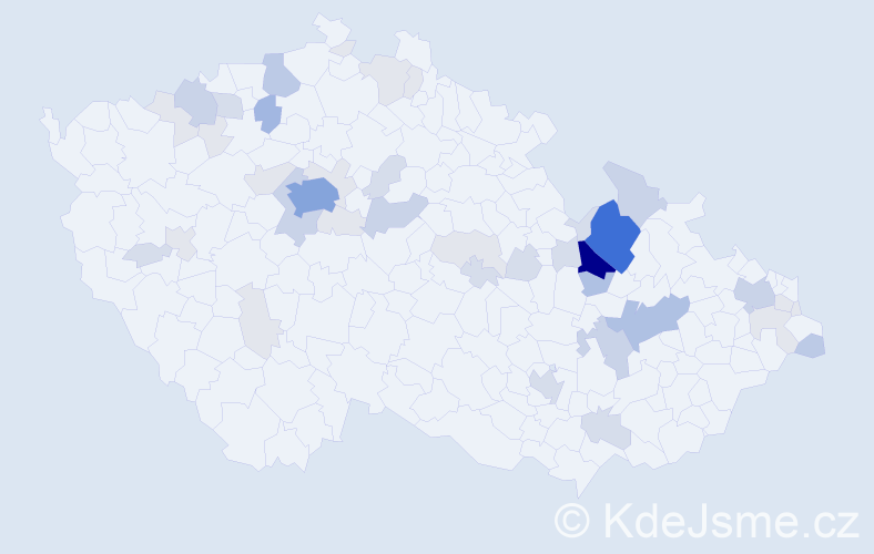 Příjmení: 'Hecl', počet výskytů 142 v celé ČR