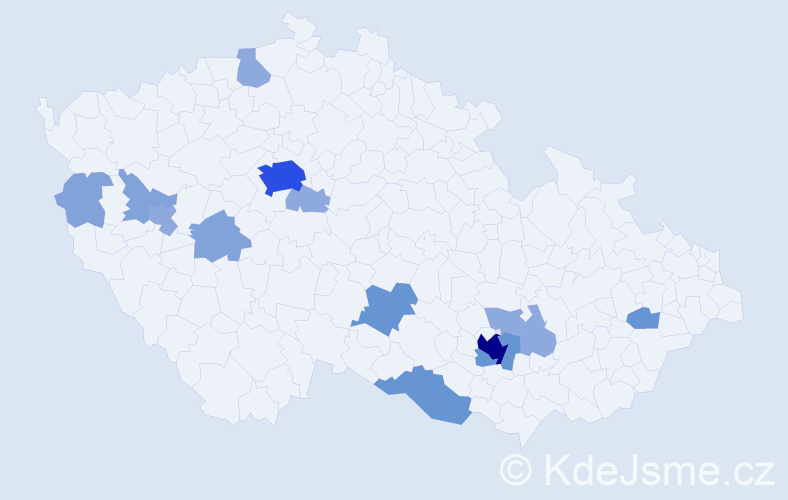 Příjmení: 'Hohl', počet výskytů 36 v celé ČR