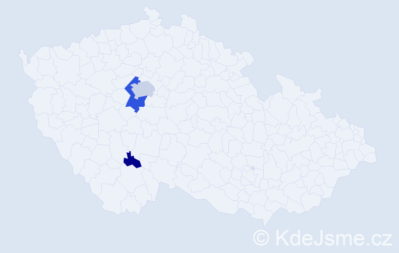 Příjmení: 'Straširybková', počet výskytů 9 v celé ČR