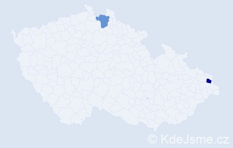 Příjmení: 'Telekes', počet výskytů 3 v celé ČR