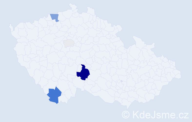 Příjmení: 'Joachimsthal', počet výskytů 9 v celé ČR