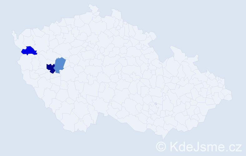 Příjmení: 'Wirland', počet výskytů 8 v celé ČR
