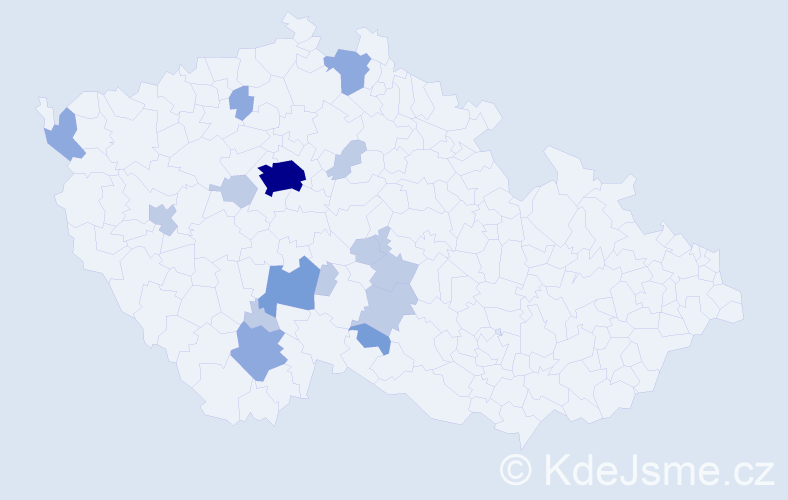 Příjmení: 'Novoveský', počet výskytů 32 v celé ČR