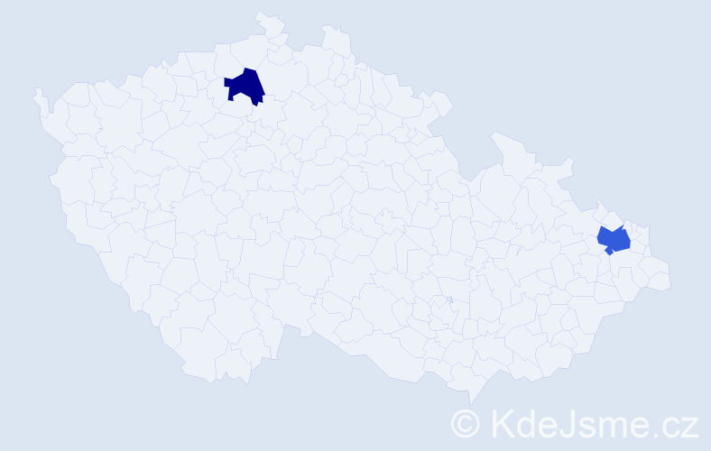 Příjmení: 'Fridvaldská', počet výskytů 3 v celé ČR