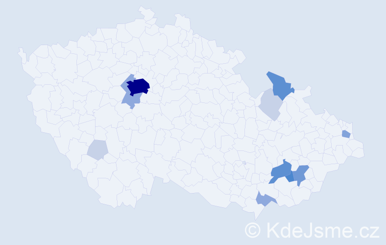 Příjmení: 'Mičák', počet výskytů 41 v celé ČR