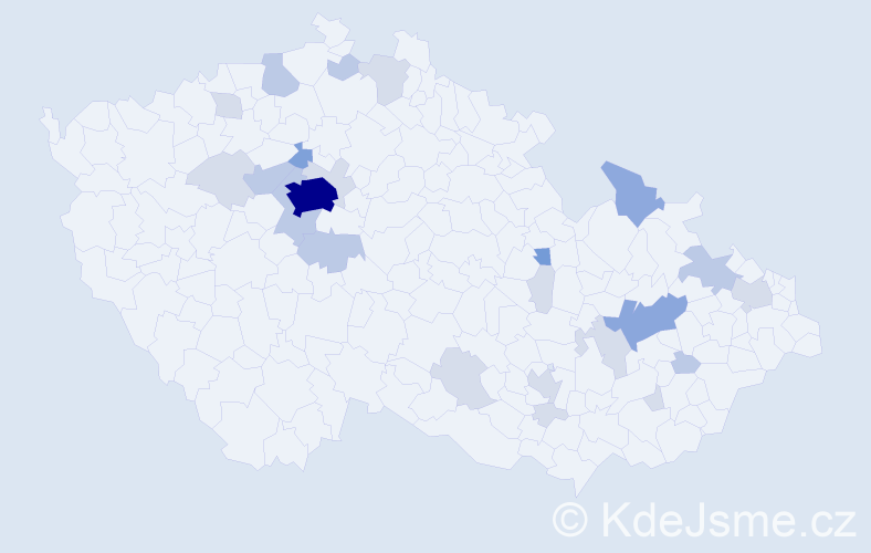 Příjmení: 'Hildebrandová', počet výskytů 62 v celé ČR