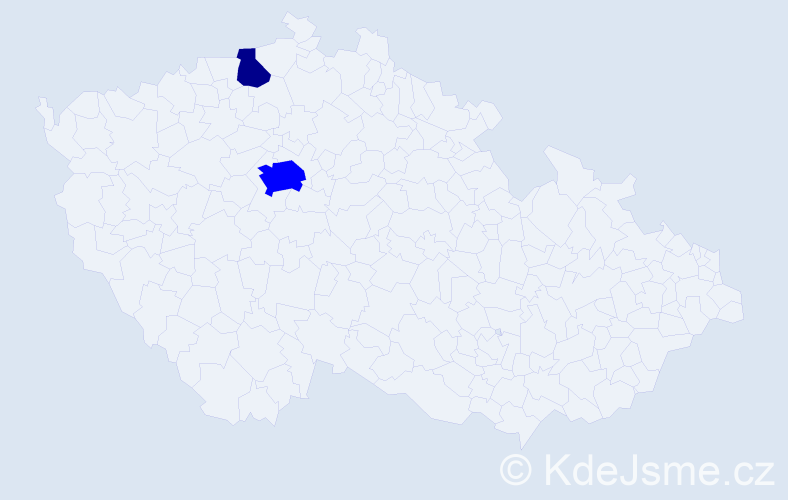 Příjmení: 'Lambora', počet výskytů 3 v celé ČR