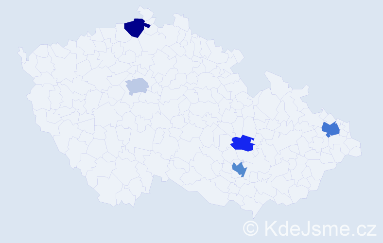 Příjmení: 'Hujdičová', počet výskytů 11 v celé ČR