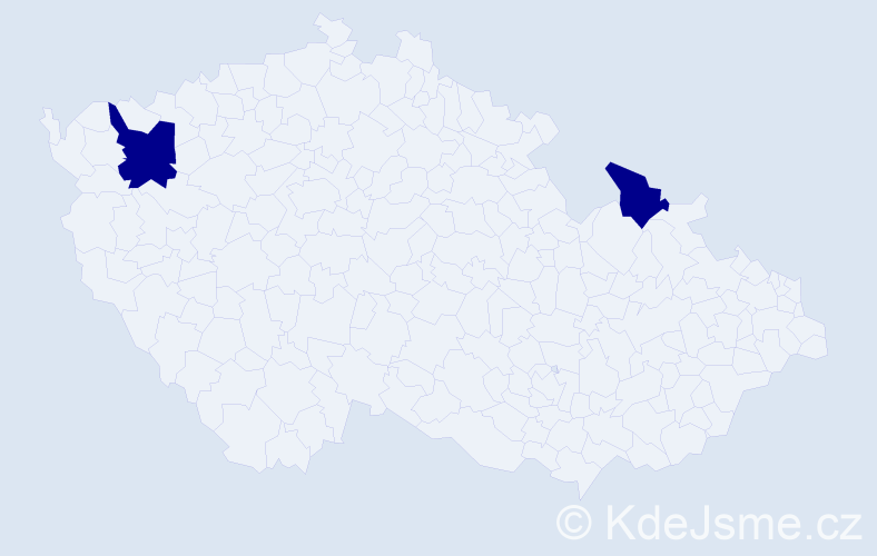 Příjmení: 'Koppe', počet výskytů 2 v celé ČR