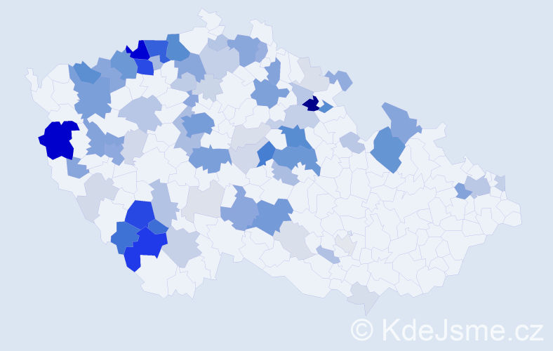 Příjmení: 'Tokar', počet výskytů 311 v celé ČR