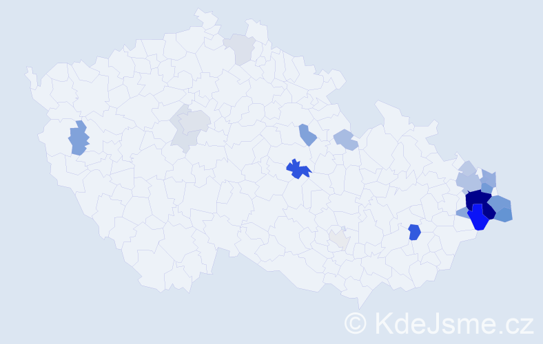 Příjmení: 'Stachurová', počet výskytů 67 v celé ČR