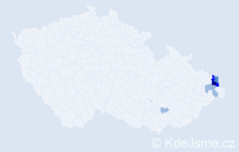 Příjmení: 'Porembski', počet výskytů 14 v celé ČR