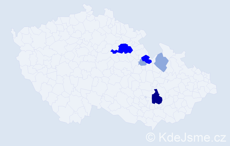 Příjmení: 'Kotizová', počet výskytů 15 v celé ČR