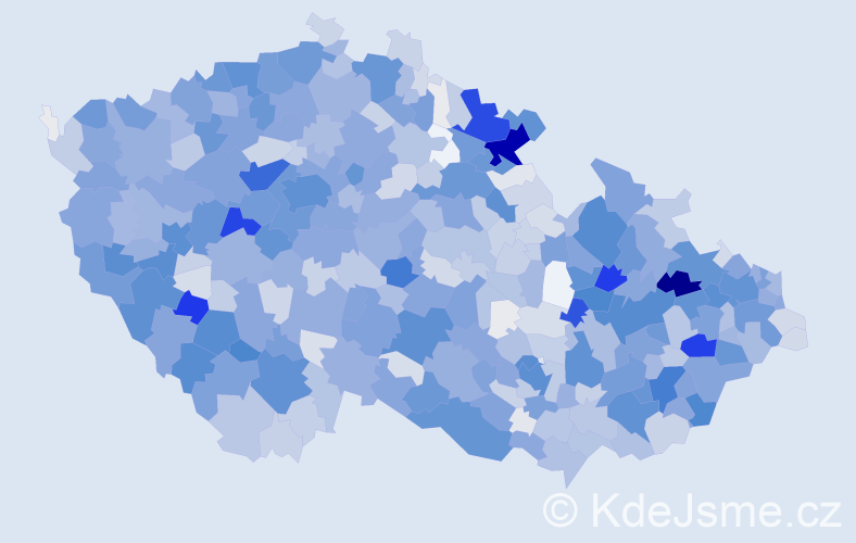 Příjmení: 'Vlčková', počet výskytů 7230 v celé ČR