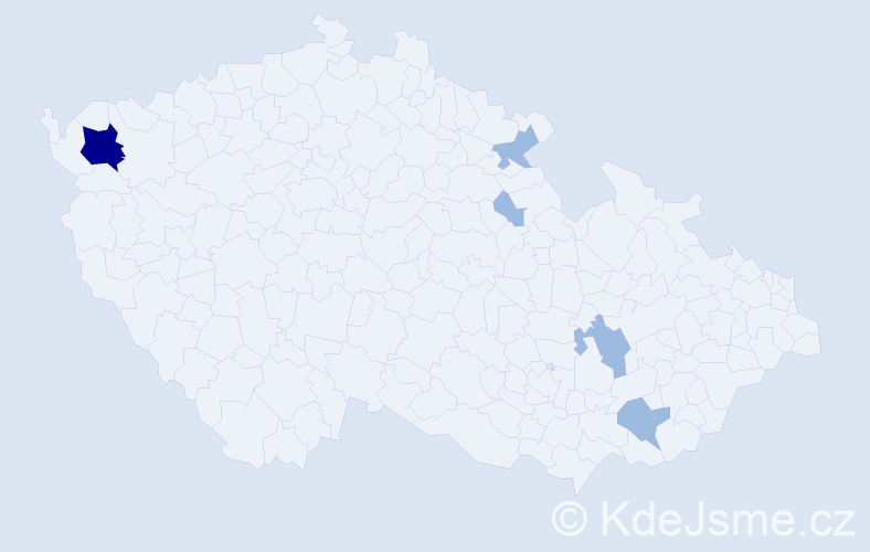 Příjmení: 'Ferenec', počet výskytů 8 v celé ČR