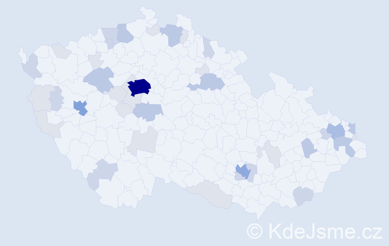 Příjmení: 'Meyer', počet výskytů 100 v celé ČR