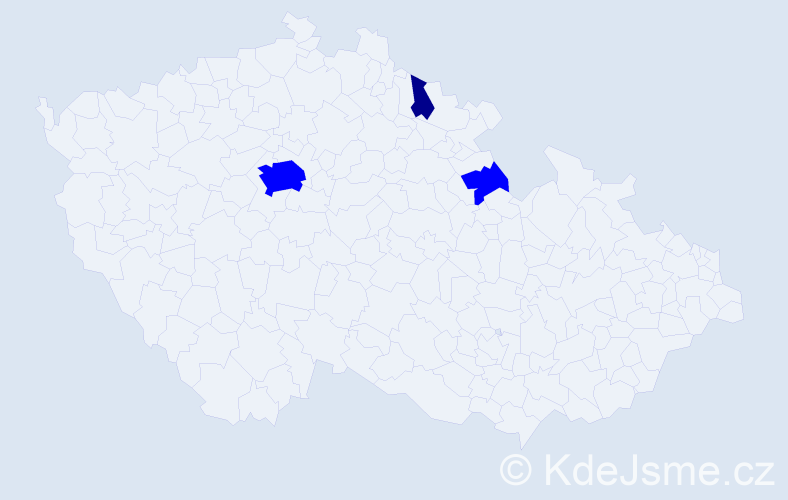 Příjmení: 'Omrt', počet výskytů 4 v celé ČR