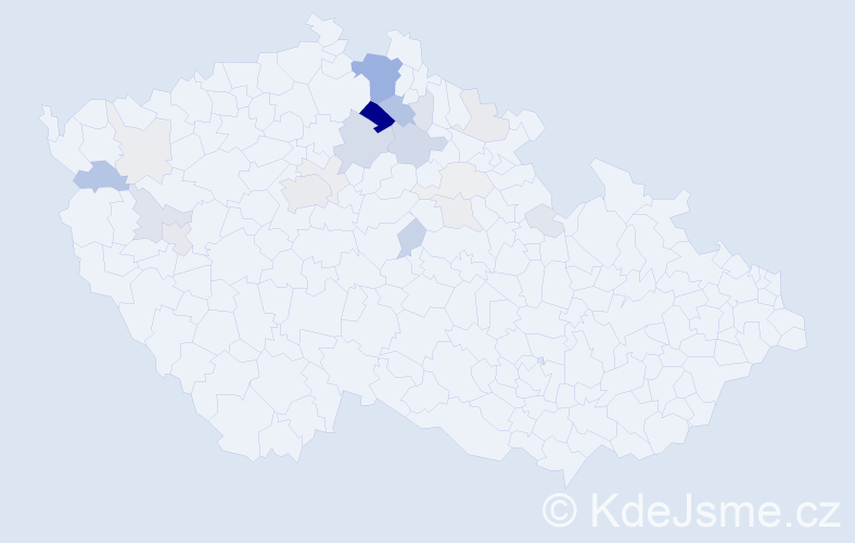 Příjmení: 'Šorejs', počet výskytů 76 v celé ČR