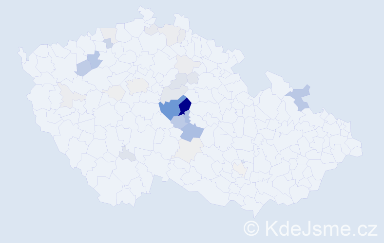 Příjmení: 'Kunášek', počet výskytů 147 v celé ČR