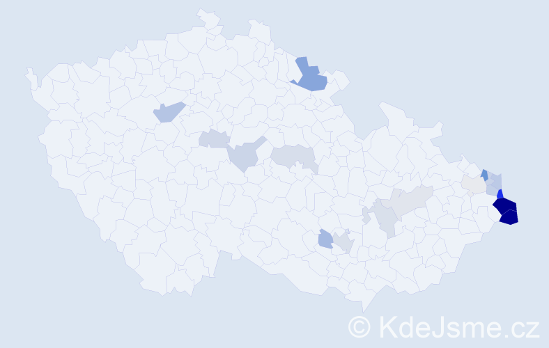 Příjmení: 'Starzyková', počet výskytů 51 v celé ČR