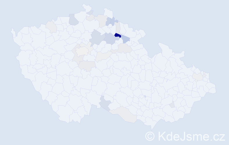 Příjmení: 'Nypl', počet výskytů 107 v celé ČR