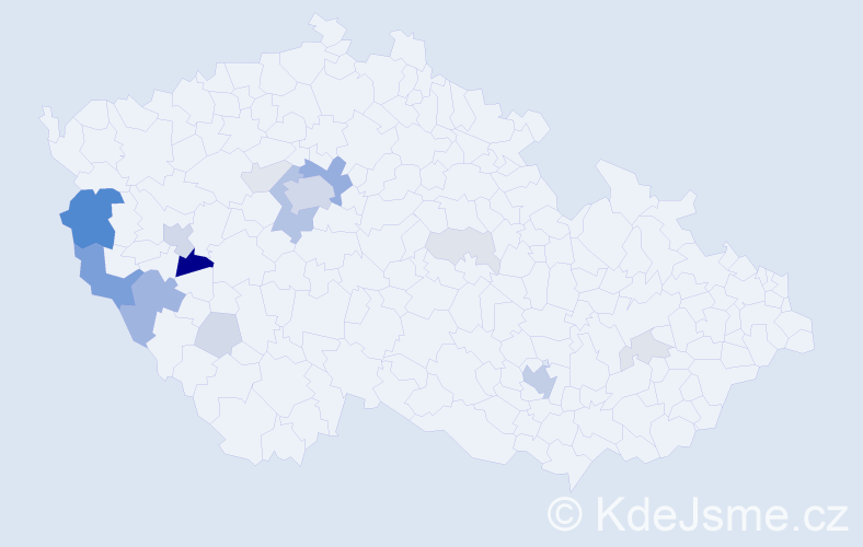 Příjmení: 'Raiser', počet výskytů 57 v celé ČR