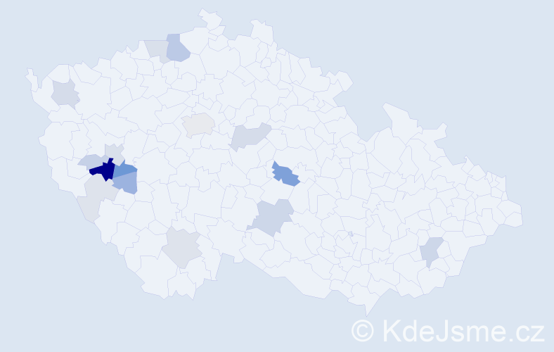 Příjmení: 'Puchta', počet výskytů 47 v celé ČR