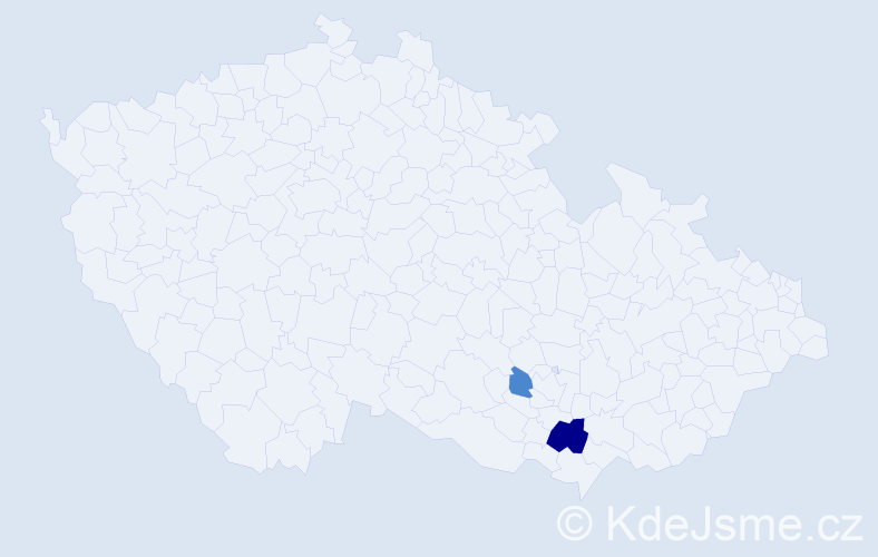 Příjmení: 'Rilák', počet výskytů 4 v celé ČR