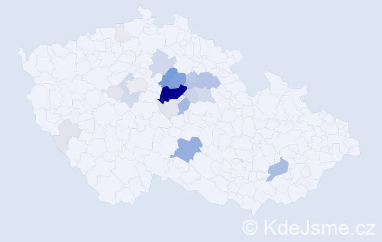 Příjmení: 'Podnecká', počet výskytů 90 v celé ČR