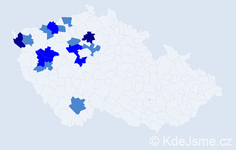 Příjmení: 'Karnoltová', počet výskytů 26 v celé ČR