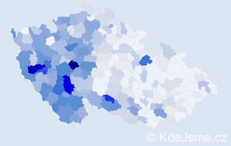 Příjmení: 'Mařík', počet výskytů 1627 v celé ČR