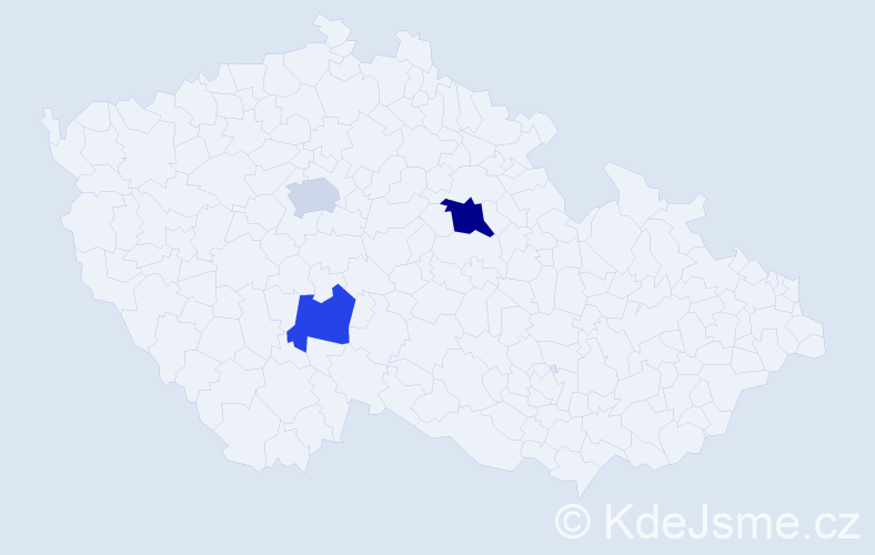 Příjmení: 'Paulouski', počet výskytů 4 v celé ČR