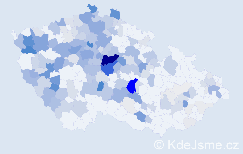 Příjmení: 'Vokoun', počet výskytů 743 v celé ČR