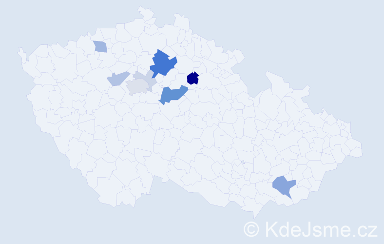 Příjmení: 'Verflová', počet výskytů 29 v celé ČR