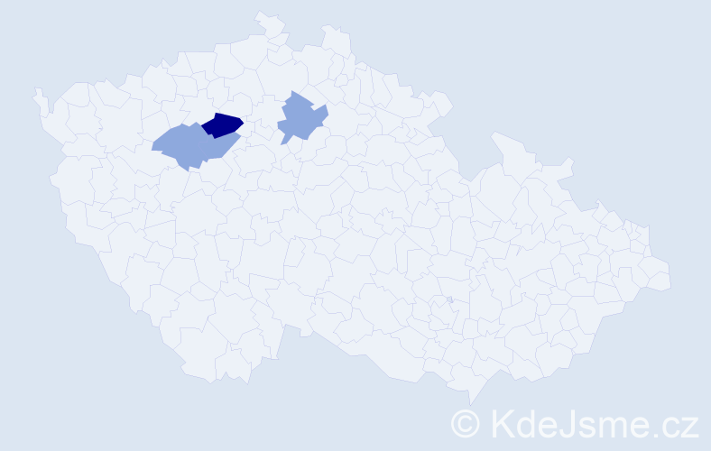Příjmení: 'Košál', počet výskytů 11 v celé ČR
